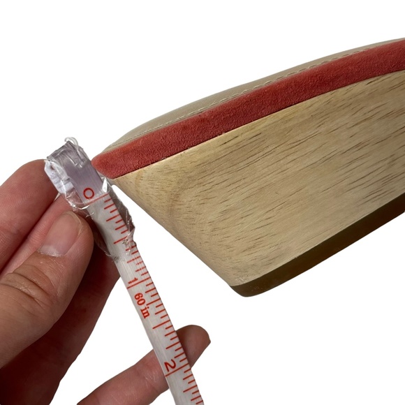 Botkier Carlie Mules 7 Coral Orange pink Suede Wooden Heel Slip-on Boho - Picture 6 of 10